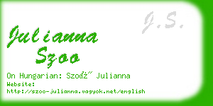 julianna szoo business card